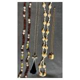 Necklace collection.  Shells, elegant and beads