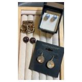 Freshwater pearl studs, hoops w/ 14KT posts and