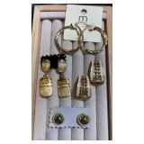 Goldtone pierced earring collection