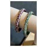 Pair of bangle bracelets