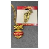Noel necklace on 24 inch chain and angel pen