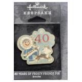 Hallmark 40 years of frosty friendship pin