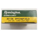 20rds Remington 150 gr core-lokt 20 centerfire
