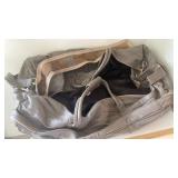 Leather duffle bag