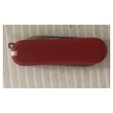 Mini Red Swiss Army Style Pocket Knife Keychain