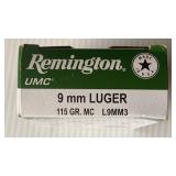 50rds Remington 9 mm Luger 115 gr