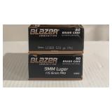 100rds Blazer 9 mm Luger 115gr