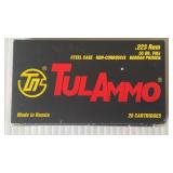 Tulammo .223 55 Gr. FML 20 cartridges.