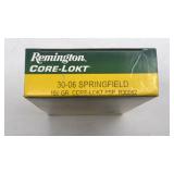 20 rds Remington 150 gr core-lokt 20 centerfire