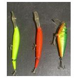 3 Fishing Lures Crankbait Lot