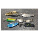 Fishing Spoon Lure Lot Metal Mixed 7pc