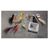 Vintage Fly Fishing Lure Lot Poppers Jigs