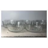 9x9" Cut Glass Dessert Bowl Set