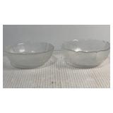 5x5" vintage Arcoroc Fleur textured clear glass