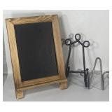 7-14x2-9.5" Wooden Blackboard And Metal Easels