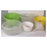 5-10x5-10" Plastic Bowls, Storage Tubs, Funnel.