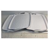 19x12" rectangular white melamine serving trays