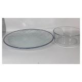 7-12x7-12" Minimalist Clear Glass Serving Set