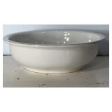 9"x9" Rustic Rim White Serving Bowl