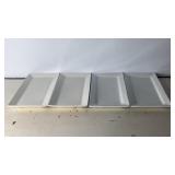 12"x6" Set of 4 White Rectangular Serving Platters