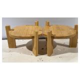 2 bamboo beverage dispenser stand.