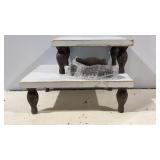 Set of 2 CS chic but shabby Rustic White Wood