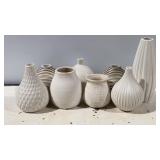 Set of 8 Assorted Ceramic Bud Vases