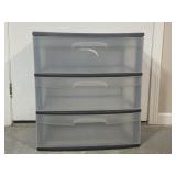 24x15" Sterilite 3-drawer wide storage Drawers