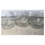 6"-8"x6"-8" Mixed Clear Glass Mixing & Prep Bowl