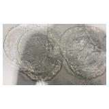 11"x11" Vintage Pressed Glass Grape Pattern