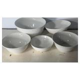 6.5"-10"x6.5"-10" White Serving Bowl & Dish Group