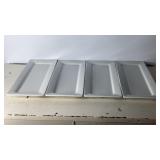 16"x7" Set of 4 White Over And Back Rectangular