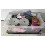 Mixed Craft Supplies Lot  Ribbon, Twine, Chalk &