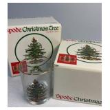 Two sets of Spode double old fashion glasses