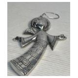 Retro Pewter Angel Ornament