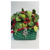 Floral arrangement in basket