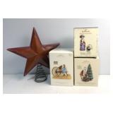 Hallmark Christmas ornaments & wood/ metal star