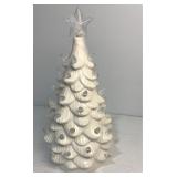 White ceramic Christmas tree - battery operated