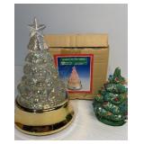 One small ceramic Christmas tree and one rainbow