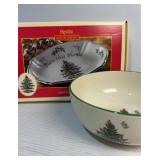 Spode Christmas Tree Bowl and Tray