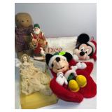 Various items including Mickey stockings and