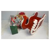Various Christmas items with silver bell