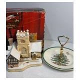 Spode dish with handle and A Christmas Carol