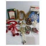 Various Christmas Items including JOY bells and