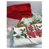 Linens of napkins (8 Santa, 6 red) and