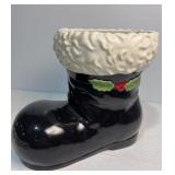 Black Santa boot planter 8.5ï¿½ tall