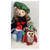 Plush Christmas assortment (bow loose on bear).