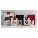 Animal themed hallmark ornaments, 2021, 2022,
