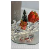Swarovski Silver Crystal Sleigh with Present and