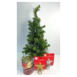Small 10ï¿½ faux tree with decor